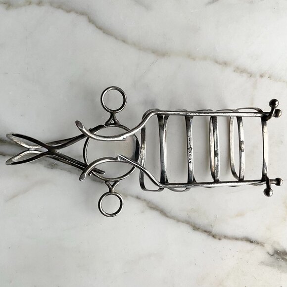 Sterling Silver Antique Toast Rack Processional Pattern Fine Arts International - Picture 7 of 12